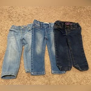 Lot of 3 - Girls Jeans 24M / 2T